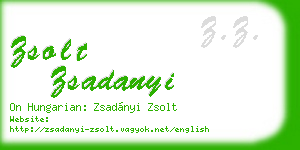 zsolt zsadanyi business card